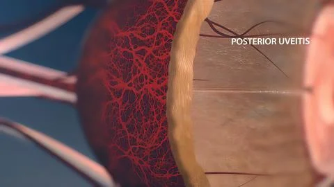 Uveitis is the inflammation of part or all of the uvea in the eye. It is an i Stock Illustration