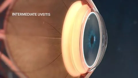 Uveitis is the inflammation of part or all of the uvea in the eye. It is an i イラスト素材