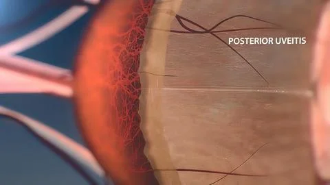 Uveitis is the inflammation of part or all of the uvea in the eye. It is an i 스톡 일러스트