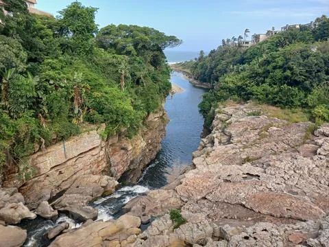 Uvongo lagoon Stock Photos