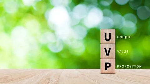UVP, Unique Value Proposition symbol. Business and Unique Value Proposition.. Stock Photos