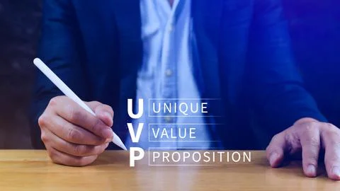 UVP, Unique Value Proposition symbol. Business and Unique Value Proposition.. Stock Photos
