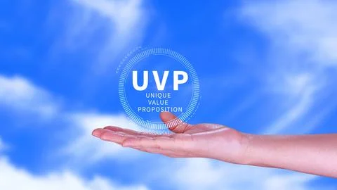 UVP, Unique Value Proposition symbol. Business and Unique Value Proposition.. Stock Photos