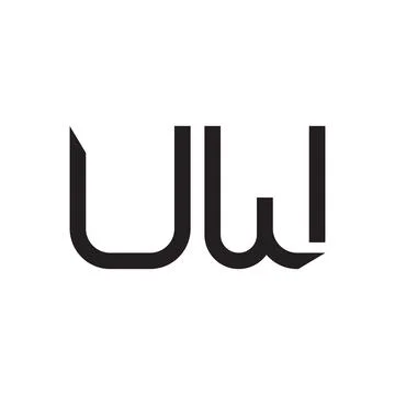 Uw initial letter vector logo icon Stock Illustration