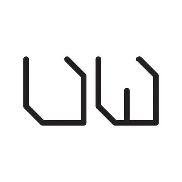 Uw initial letter vector logo icon Stock Illustration