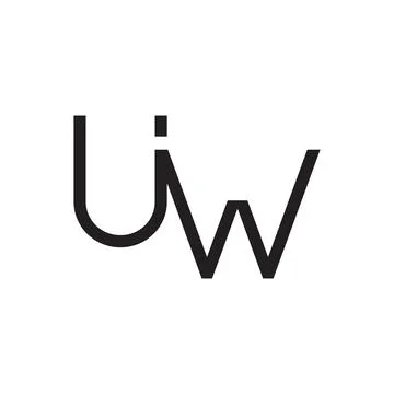 Uw initial letter vector logo Ilustração Stock