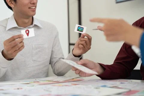 UX and UI Design Collaboration in Creative Meeting Stock Photos