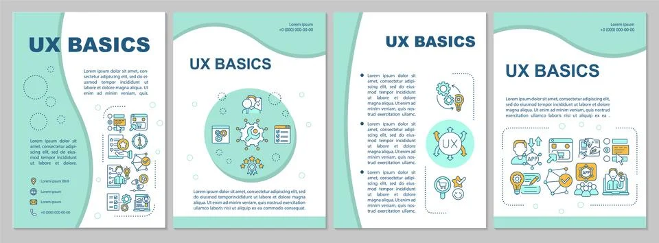 UX basics brochure template Stock Illustration