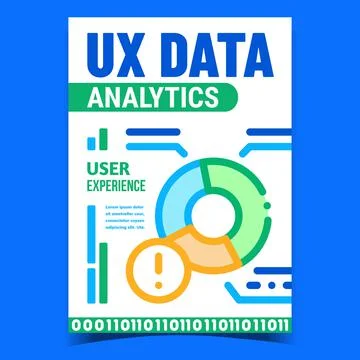 Ux Data Analytics Creative Promotion Poster Vector Stock Illustration