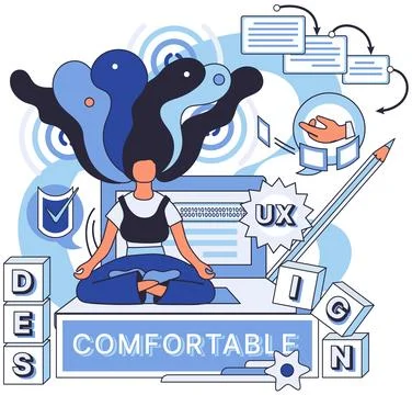 UX design metaphor. Designing software, craft that prioritizes user interface Stock Illustration