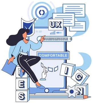UX design metaphor. User interface, first impression maker in any software Stock Illustration