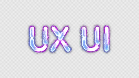 Ux design or ui design neon effects, text animation on transparent background Stock Footage 301304635