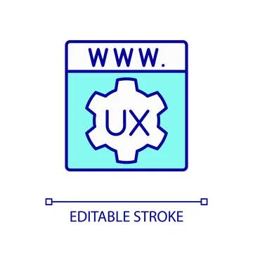 UX design process RGB color icon Illustrazione stock