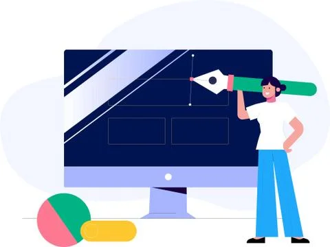 UX Design Vector Illustration Concept, suitable for web landing page, user イラスト素材