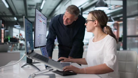 UX Designer And Developer Collaborate Stock Footage 336792053