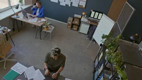 UX Designers Working on Mobile App then Discussing Plan at Whiteboard in Office Stock Footage 313934053