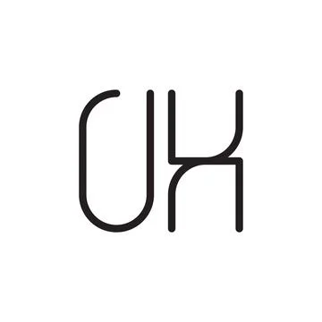 Ux initial letter vector logo icon Stock Illustration