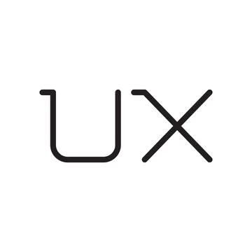 Ux initial letter vector logo icon Stock Illustration