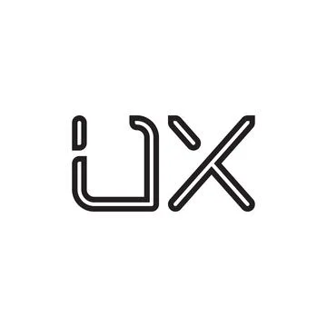 Ux initial letter vector logo icon Stock Illustration