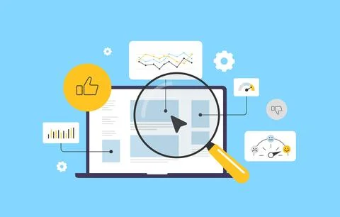 UX journey mapping concept featuring customer journey map and user flows. UX Stock Illustration