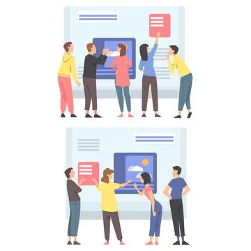 UX or User Experience Designer Creating Product and Service for Human computer Illustrazione stock