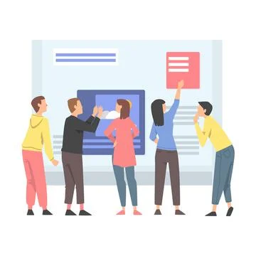 UX or User Experience Designer Creating Product and Service for Human computer 스톡 일러스트