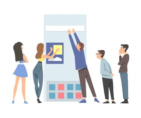 UX or User Experience Designer Creating Product and Service for Human computer 스톡 일러스트