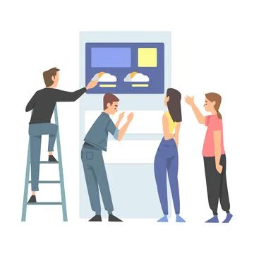 UX or User Experience Designer Creating Product and Service for Human computer 스톡 일러스트