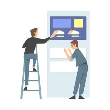 UX or User Experience Designer Creating Product and Service for Human computer 스톡 일러스트
