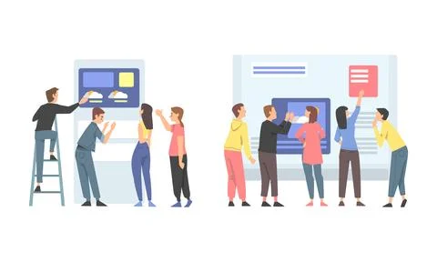 UX or User Experience Designer Creating Product and Service for Human computer Stockillustratie