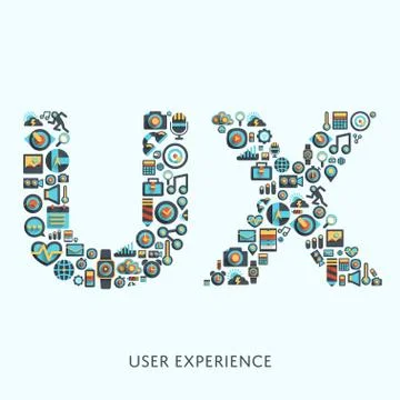 UX Text Stock Illustration