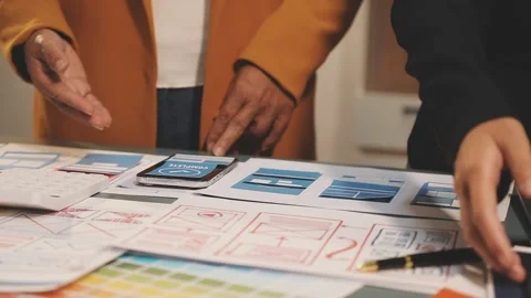 UX UI and Programming development technology. Stock Footage 287861075