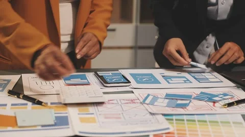 UX UI and Programming development technology. Stock Footage 287861104