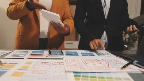 UX UI and Programming development technology. Stock Footage 287861105
