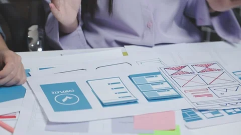 UX UI and Programming development technology. Stock Footage 303623653