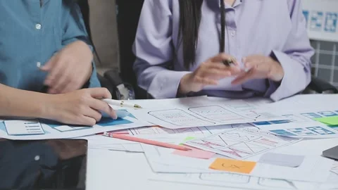 UX UI and Programming development technology. Stock Footage 303623680