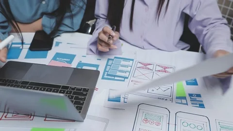 UX UI and Programming development technology. Stock Footage 303623743