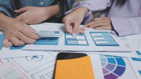 UX UI and Programming development technology. Stock Footage 303623823
