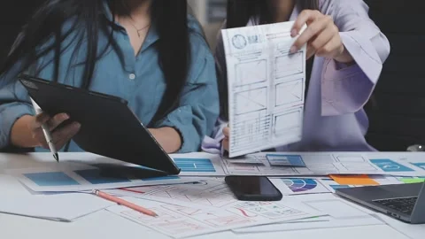 UX UI and Programming development technology. Stock Footage 303623905