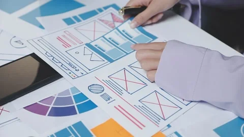 UX UI and Programming development technology. Stock Footage 303623920