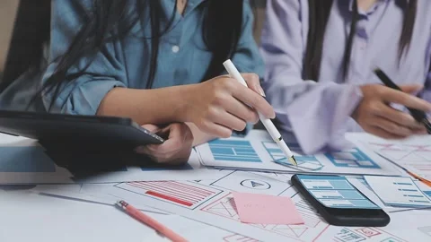 UX UI and Programming development technology. Stock Footage 303623939