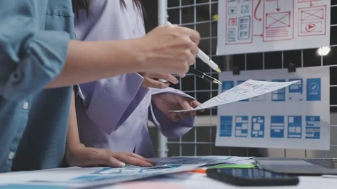 UX UI and Programming development technology. Stock Footage 303623958