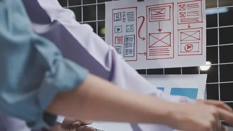 UX UI and Programming development technology. Stock Footage 303623993