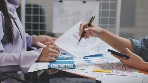 UX UI and Programming development technology. Stock Footage 303624313