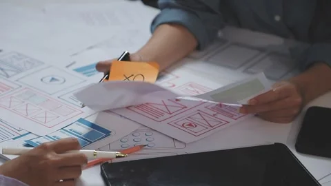 UX UI and Programming development technology. Stock Footage 303624365