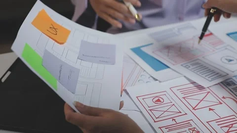 UX UI and Programming development technology. Stock Footage 303624371