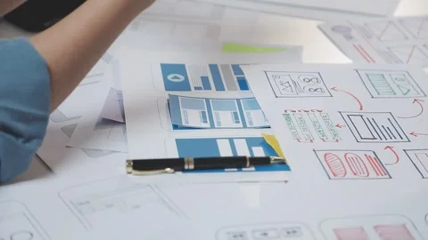 UX UI and Programming development technology. Stock Footage 303624653
