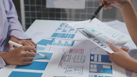 UX UI and Programming development technology. Stock Footage 303624693