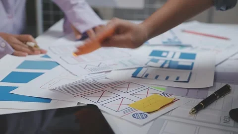 UX UI and Programming development technology. Stock Footage 303624770