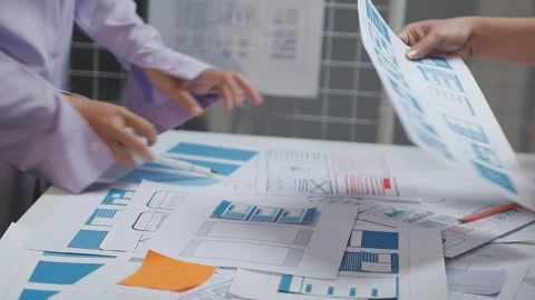 UX UI and Programming development technology. Stock Footage 303624771